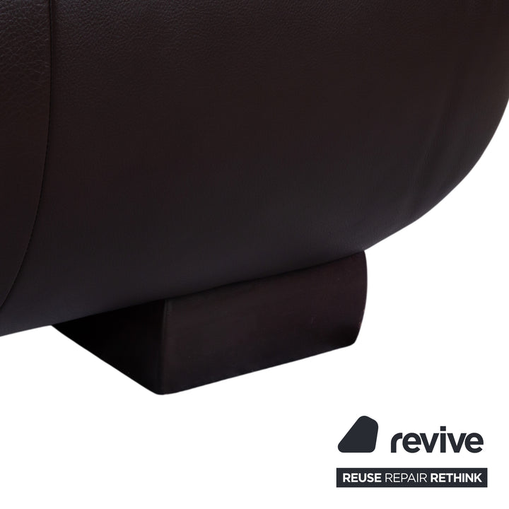 Koinor Volare Leder Zweisitzer Dunkelbraun Sofa Couch manuelle Funktion