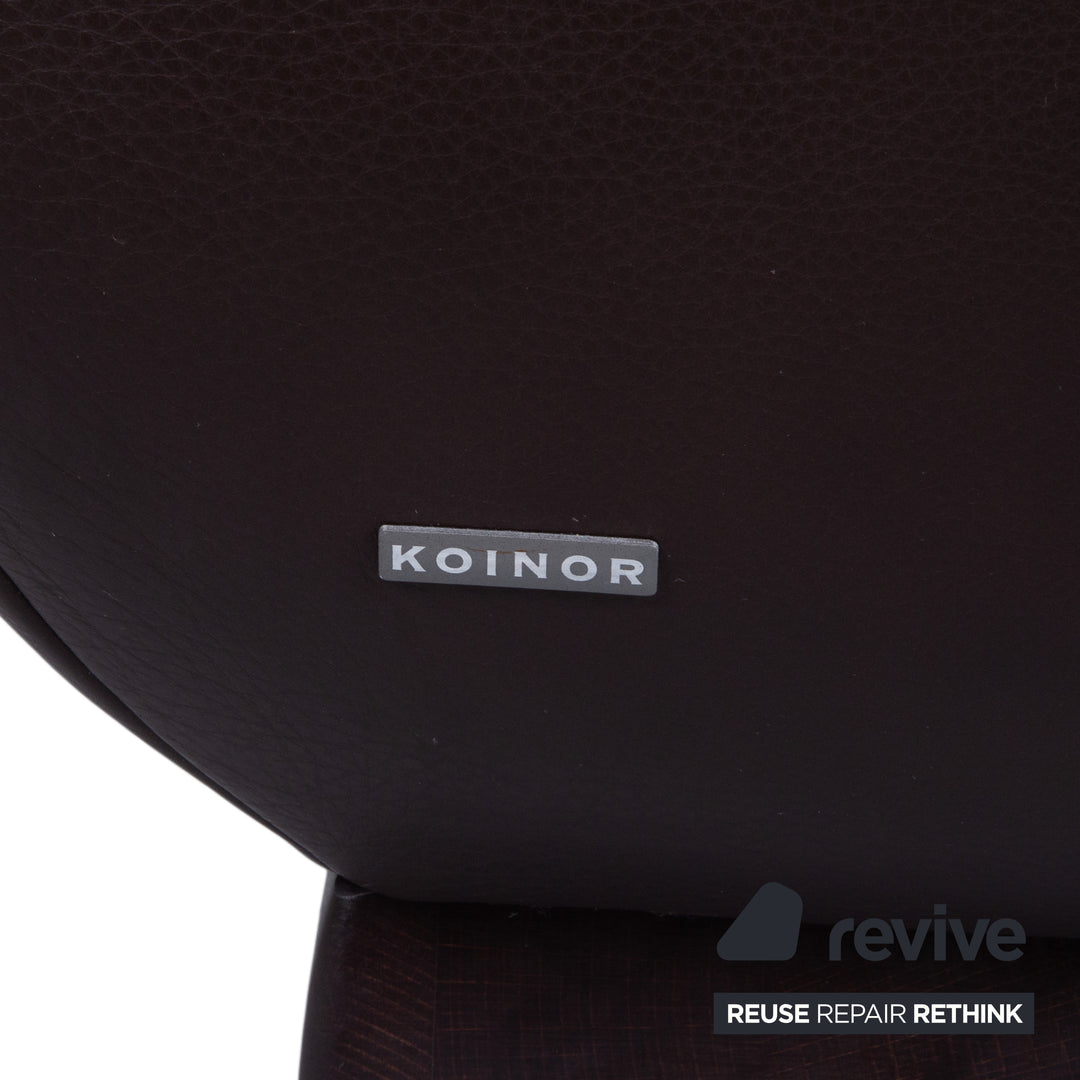 Koinor Volare Leder Zweisitzer Dunkelbraun Sofa Couch manuelle Funktion