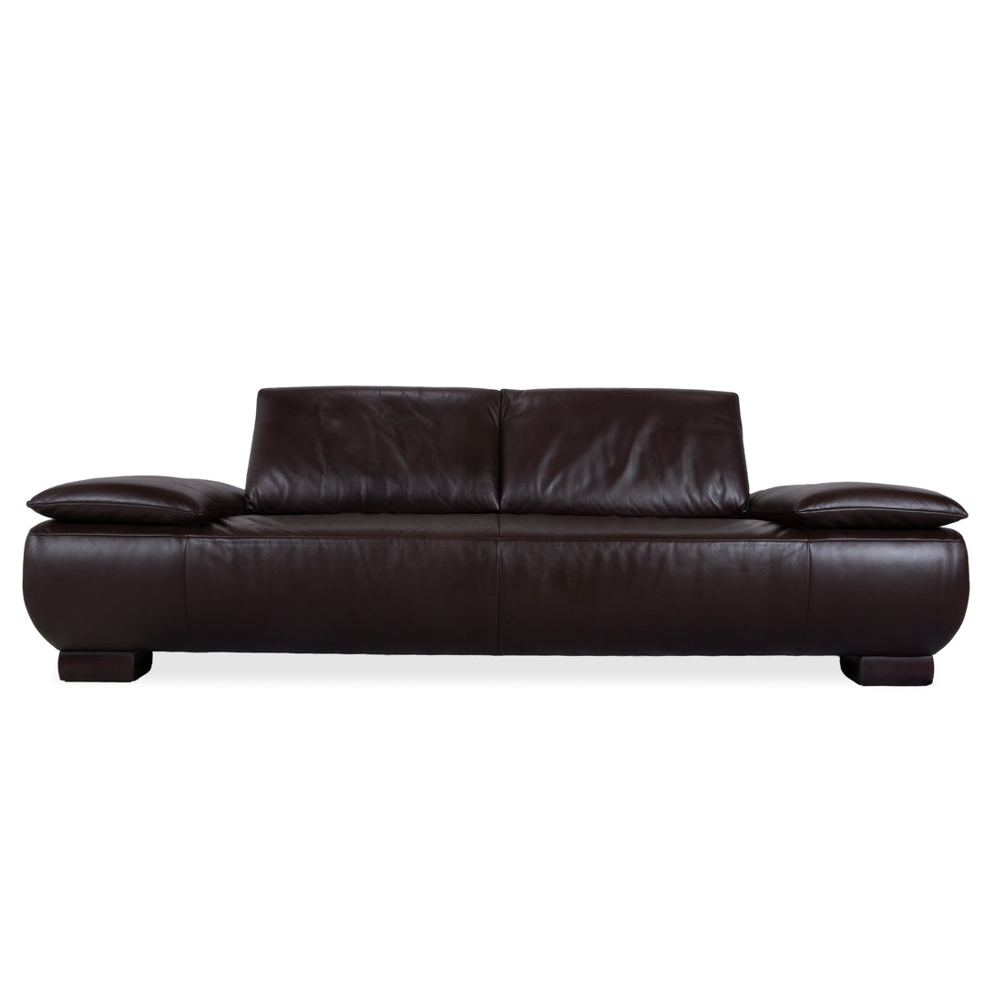 Koinor Volare Leder Zweisitzer Dunkelbraun Sofa Couch manuelle Funktion
