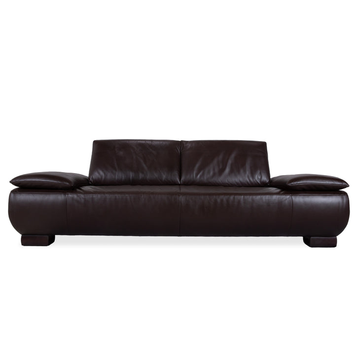 Koinor Volare Leder Zweisitzer Dunkelbraun Sofa Couch manuelle Funktion