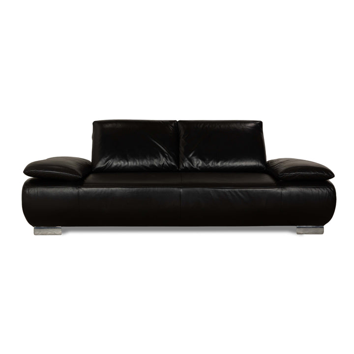 Koinor Volare Leder Zweisitzer Schwarz Sofa Couch manuelle Funktion