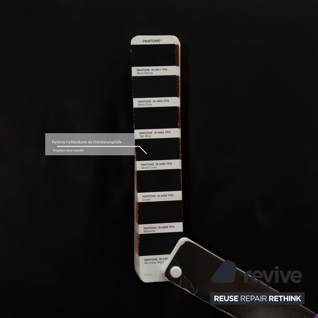 Koinor Volare Cuir Deux Places Canapé Noir Fonction Manuelle