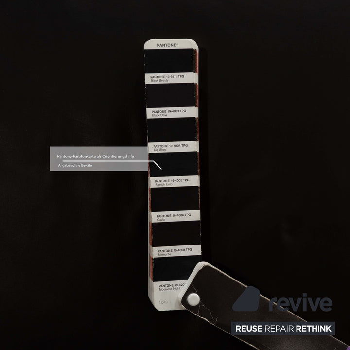 Koinor Volare Cuir Deux Places Canapé Noir Fonction Manuelle