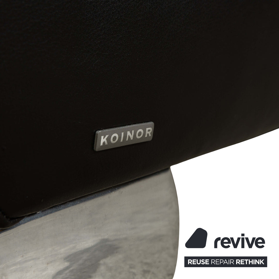 Koinor Volare Cuir Deux Places Canapé Noir Fonction Manuelle