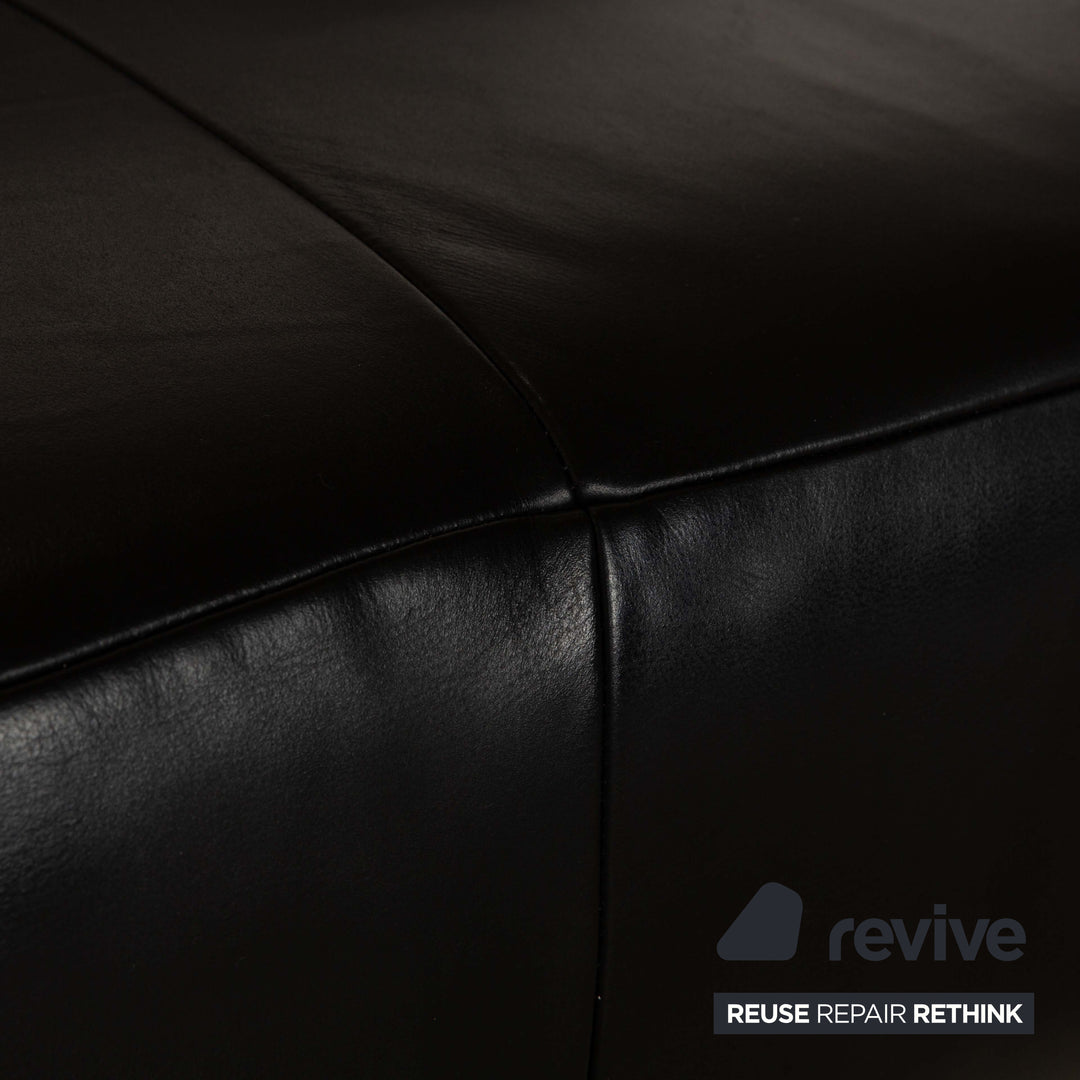 Koinor Volare Leder Zweisitzer Schwarz Sofa Couch manuelle Funktion