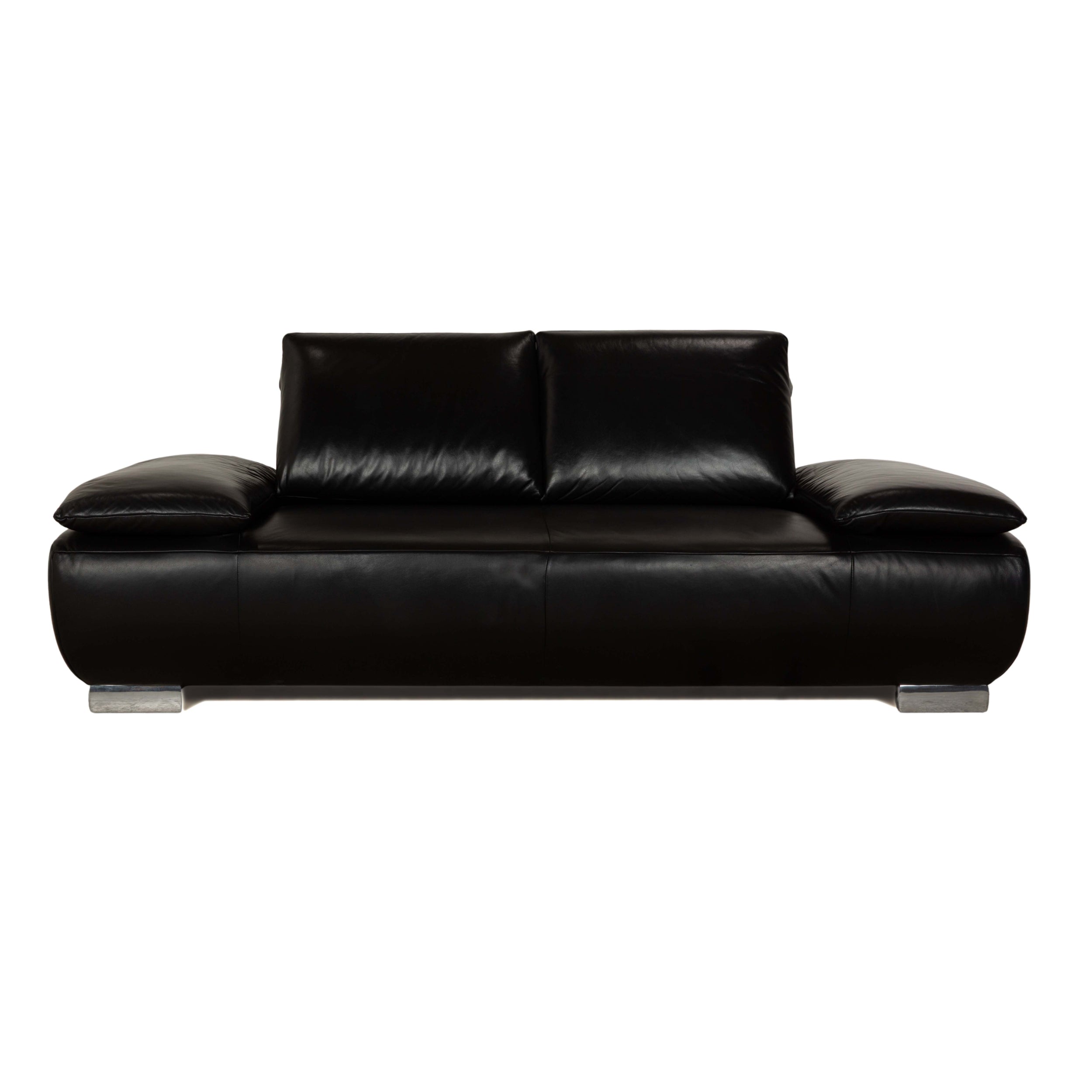 Koinor Volare Leder Zweisitzer Schwarz Sofa Couch manuelle Funktion