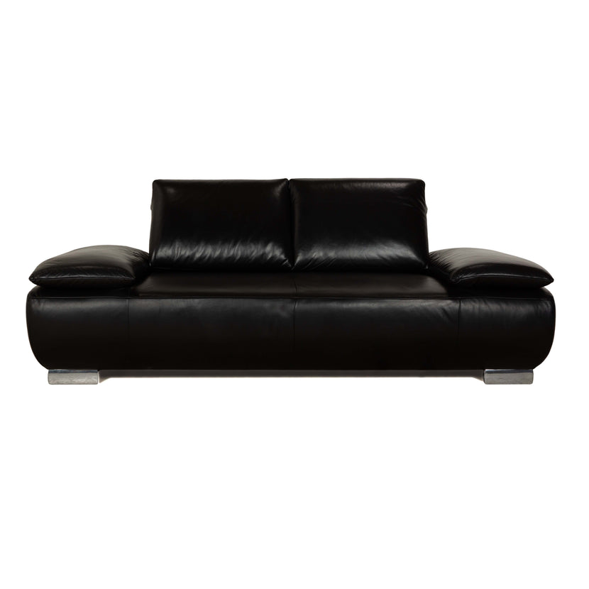 Koinor Volare Leder Zweisitzer Schwarz Sofa Couch manuelle Funktion