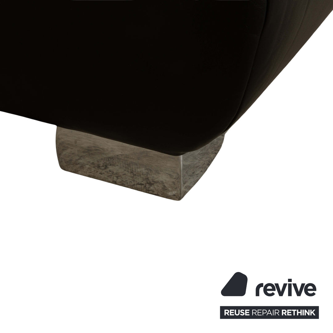 Koinor Volare Cuir Deux Places Canapé Noir Fonction Manuelle