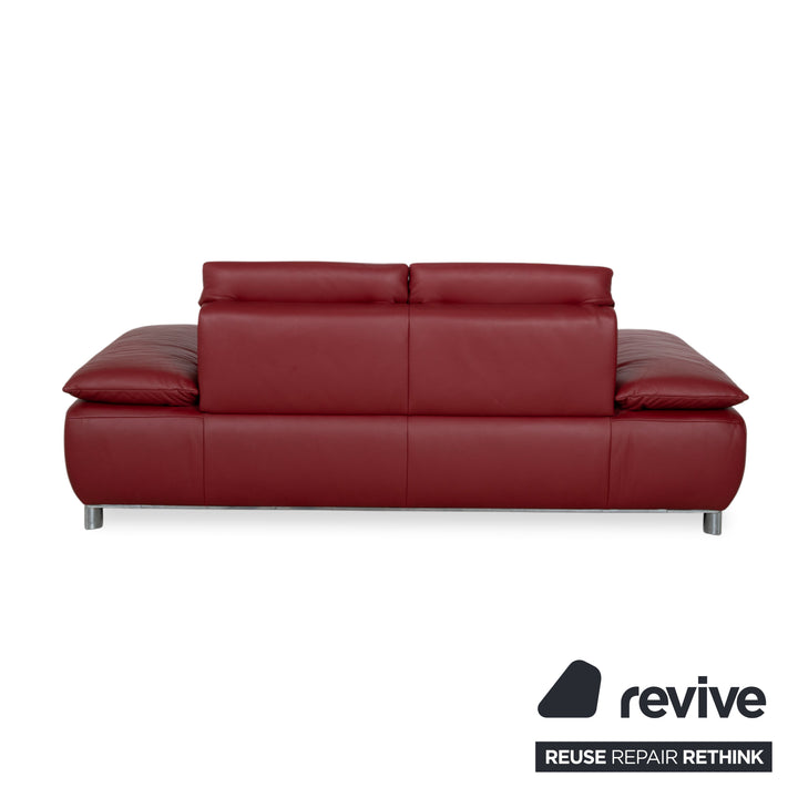Koinor Volare Leder Zweisitzer Rot manuelle Funktion Sofa Couch