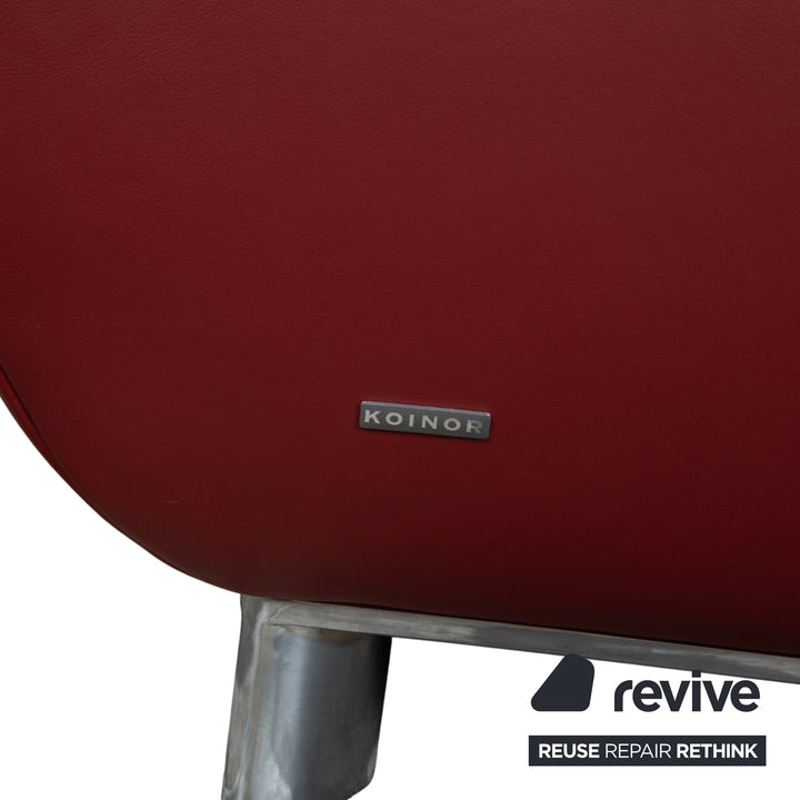 Koinor Volare Leder Zweisitzer Rot manuelle Funktion Sofa Couch