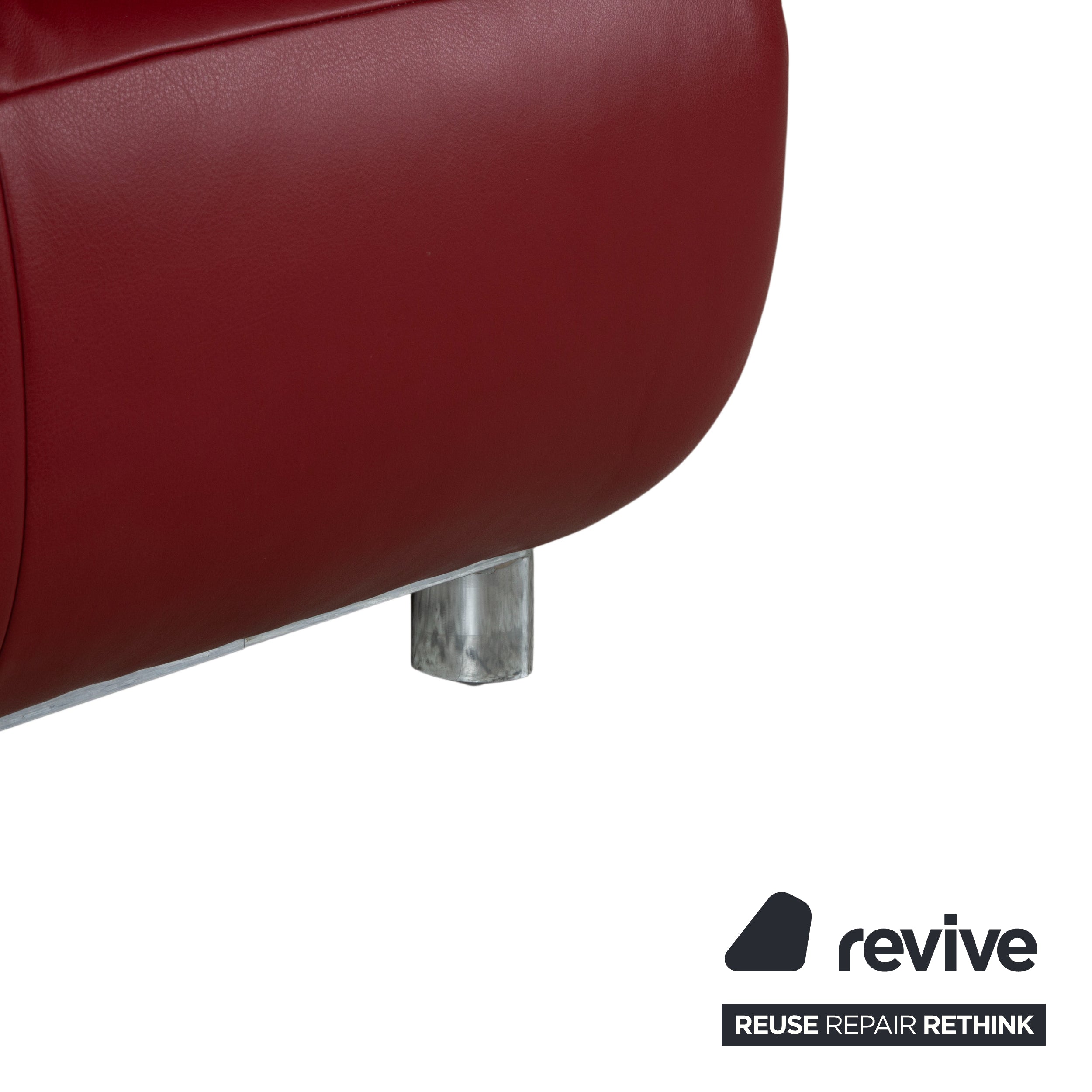 Koinor Volare Leather Two-Seater Red Manual Function Sofa Couch