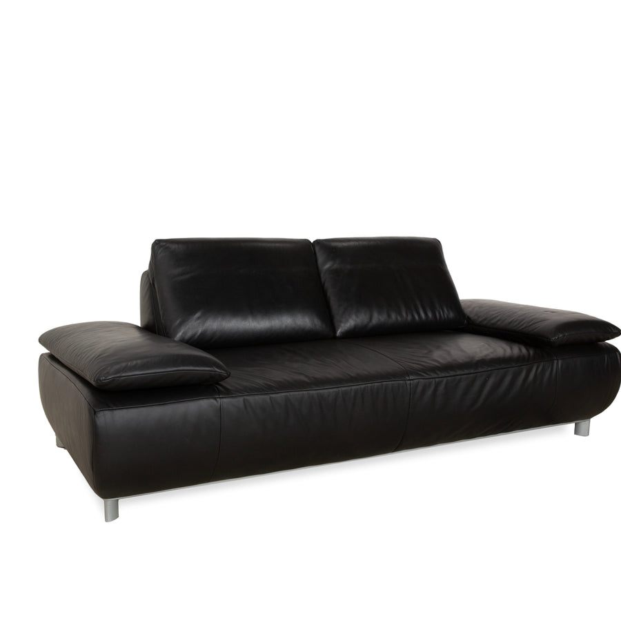 Koinor Volare Leder Zweisitzer Schwarz manuelle Funktion Sofa Couch