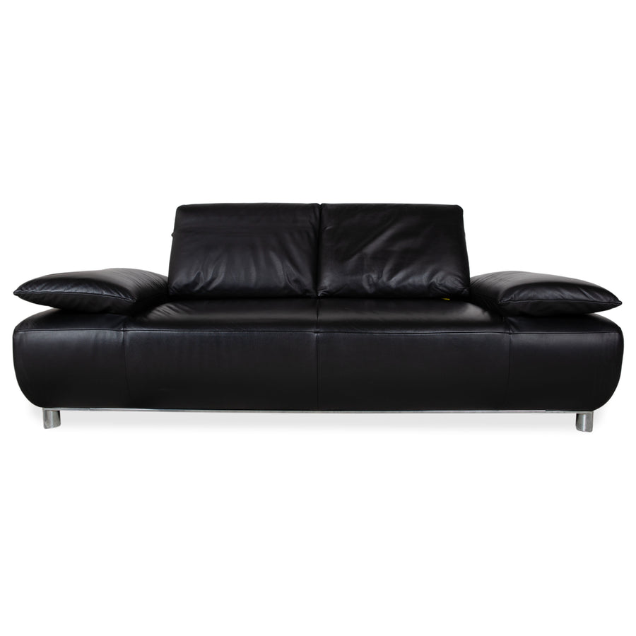 Koinor Volare Leder Zweisitzer Schwarz manuelle Funktion Sofa Couch