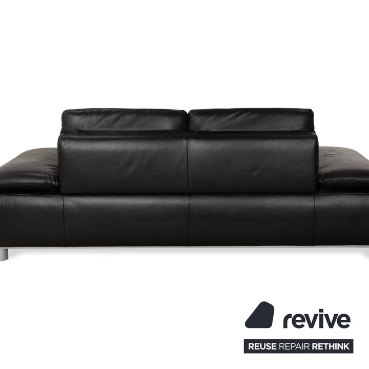 Koinor Volare Leder Zweisitzer Schwarz manuelle Funktion Sofa Couch