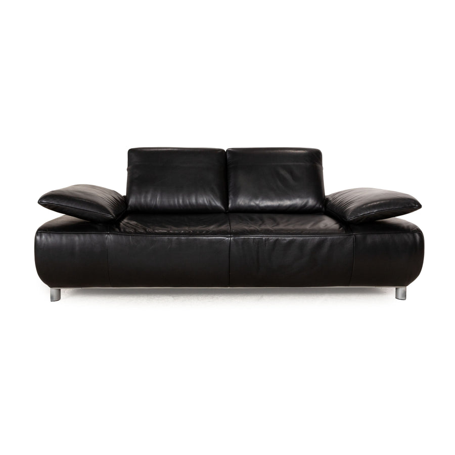 Koinor Volare Leder Zweisitzer Schwarz manuelle Funktion Sofa Couch