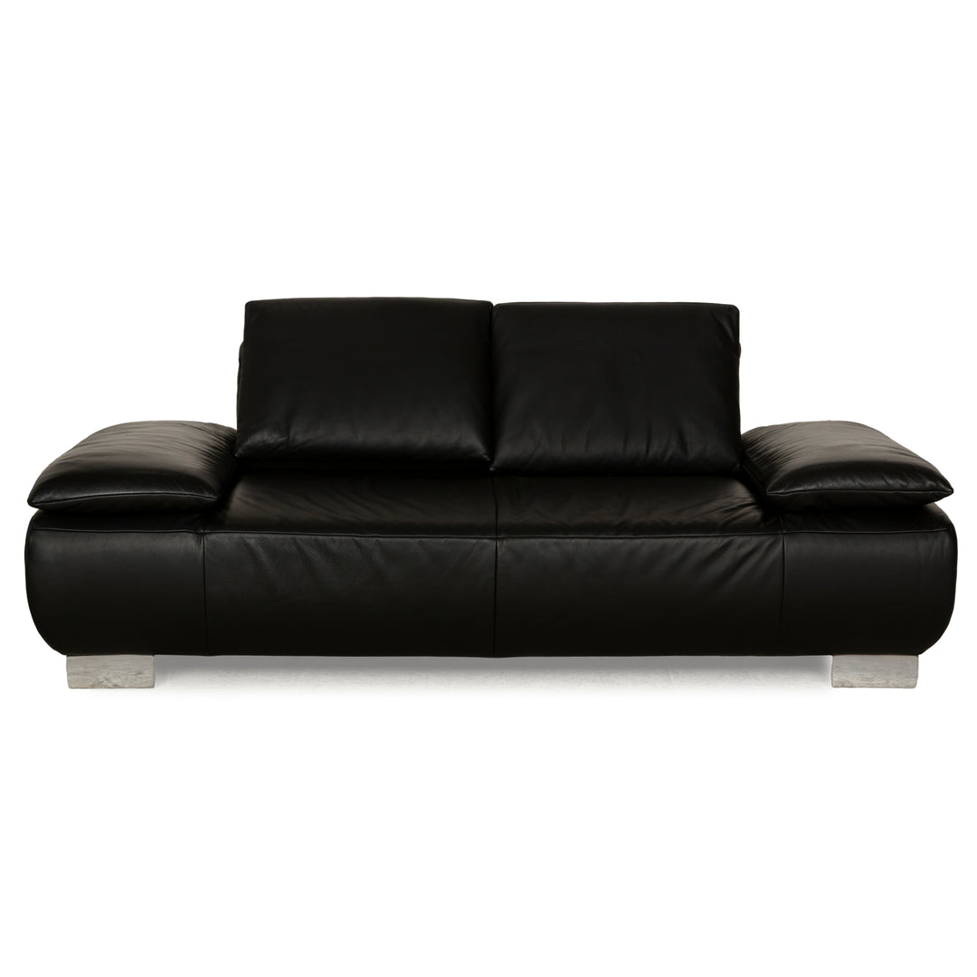 Koinor Volare Leder Zweisitzer Schwarz manuelle Funktion Sofa Couch