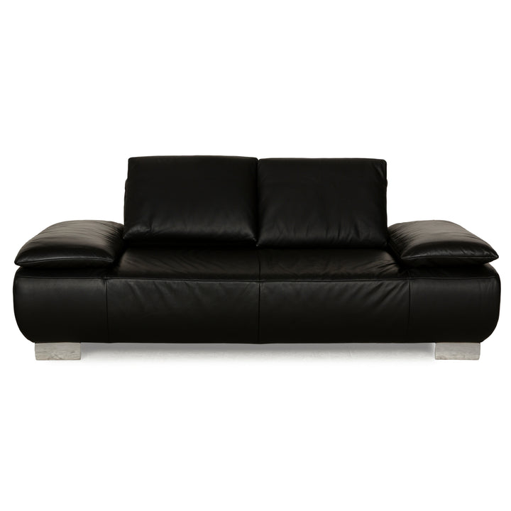 Koinor Volare Leder Zweisitzer Schwarz manuelle Funktion Sofa Couch