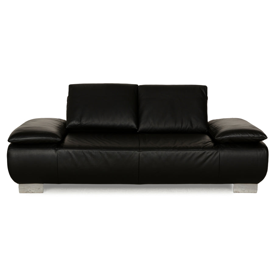 Koinor Volare Leder Zweisitzer Schwarz manuelle Funktion Sofa Couch