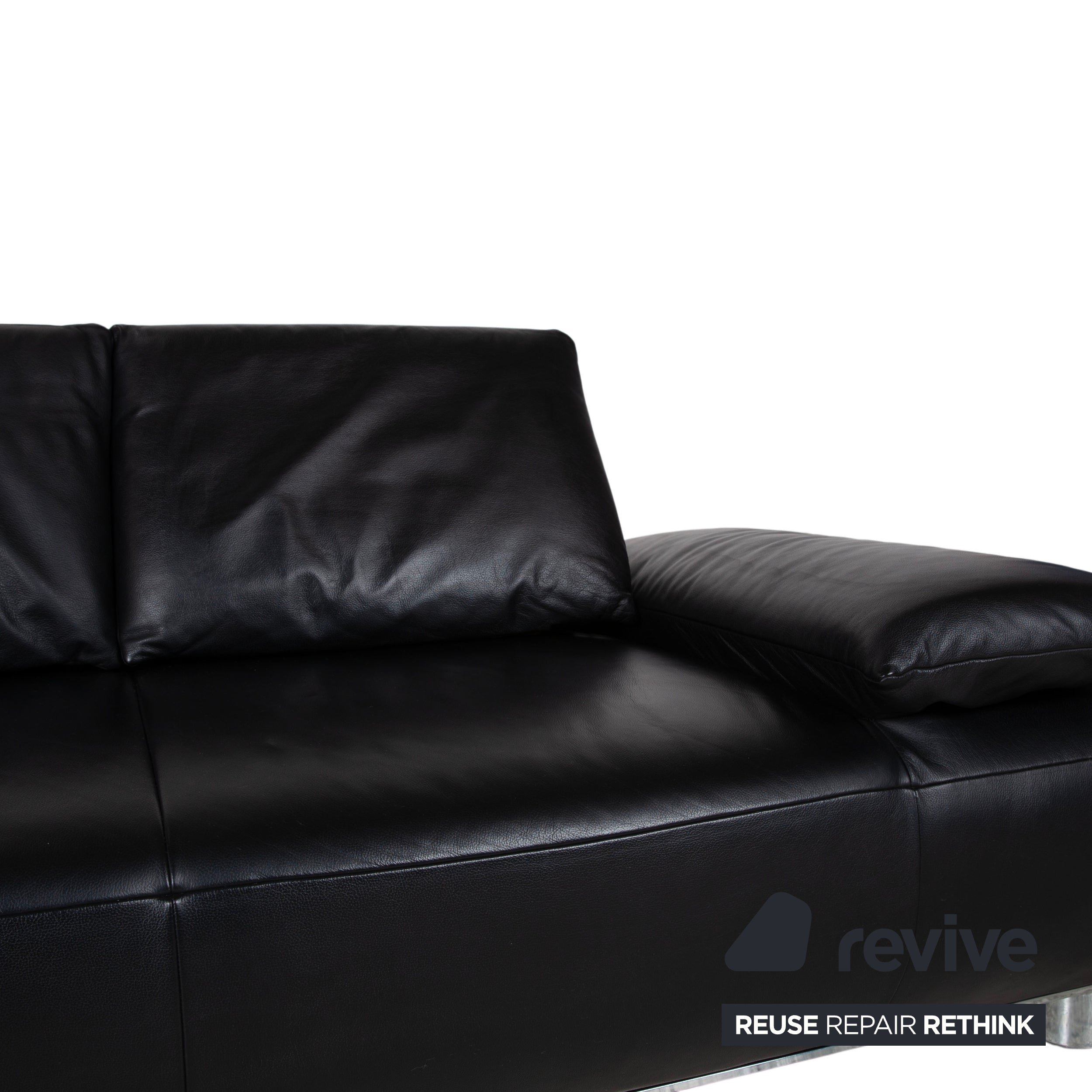 Koinor Volare Leder Zweisitzer Schwarz manuelle Funktion Sofa Couch