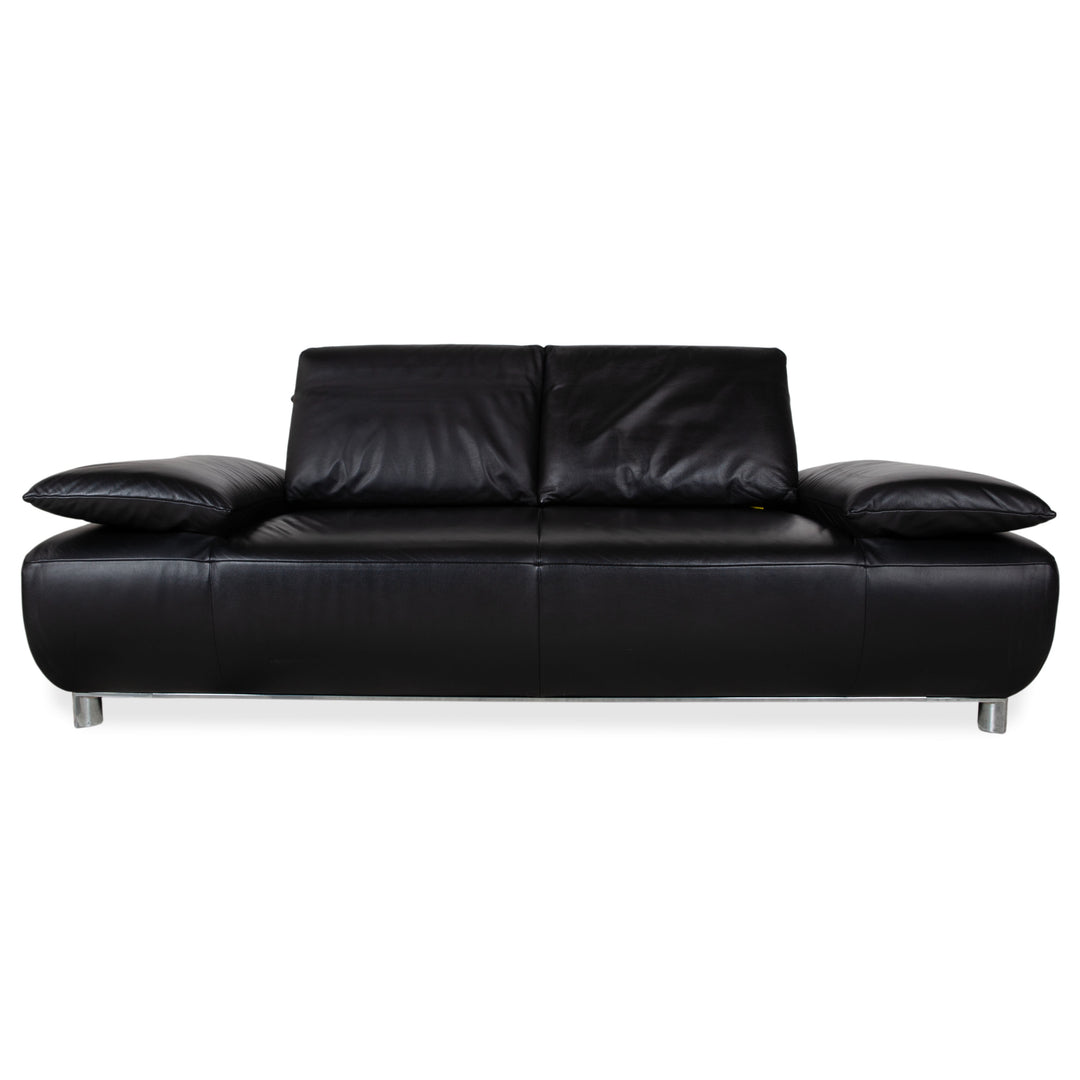 Koinor Volare Leder Zweisitzer Schwarz manuelle Funktion Sofa Couch