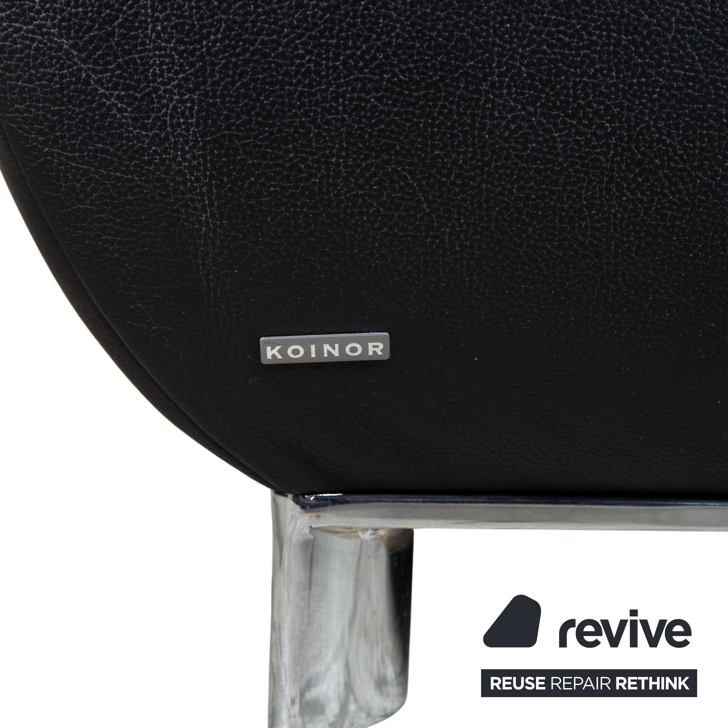 Koinor Volare Leder Zweisitzer Schwarz manuelle Funktion Sofa Couch