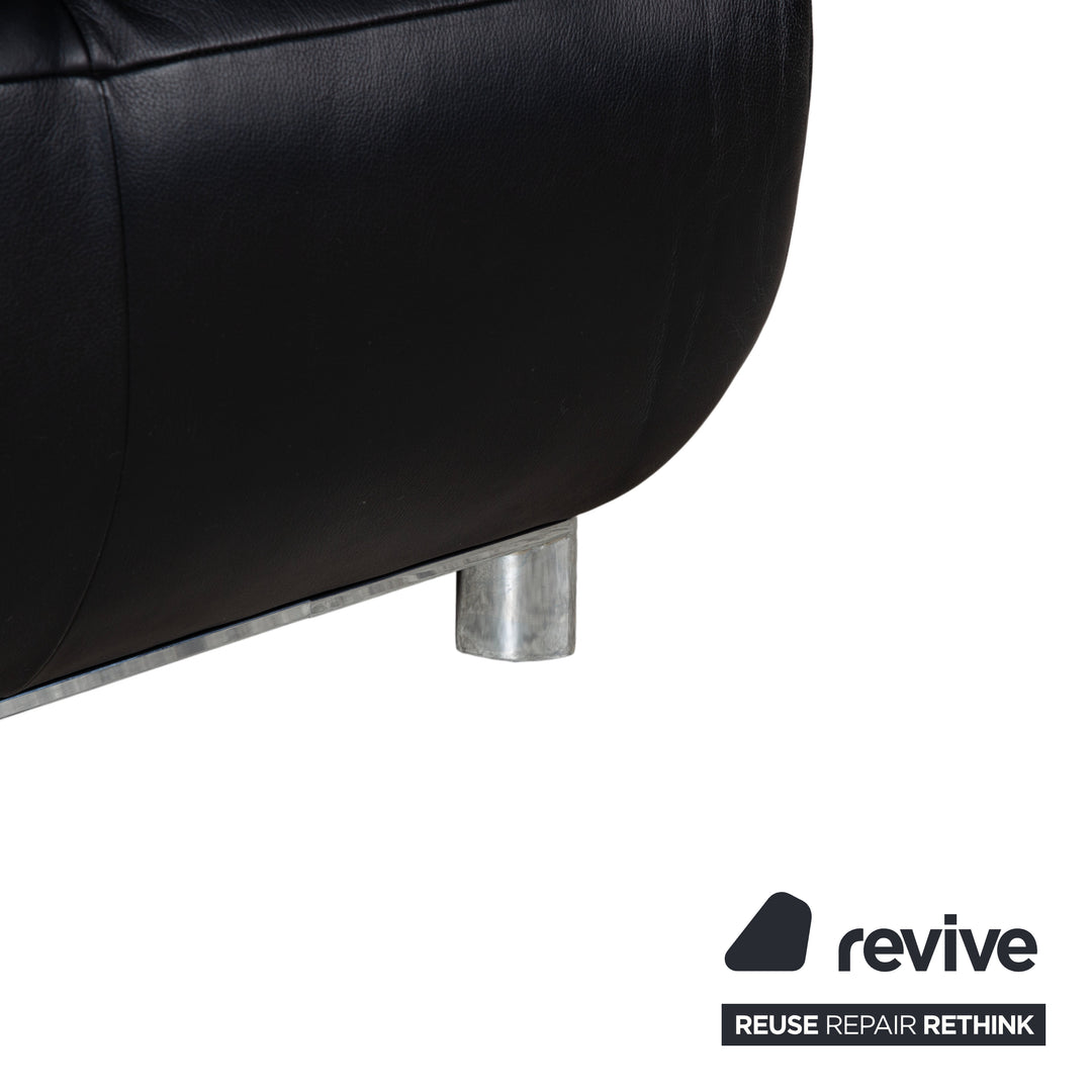 Koinor Volare Leder Zweisitzer Schwarz manuelle Funktion Sofa Couch