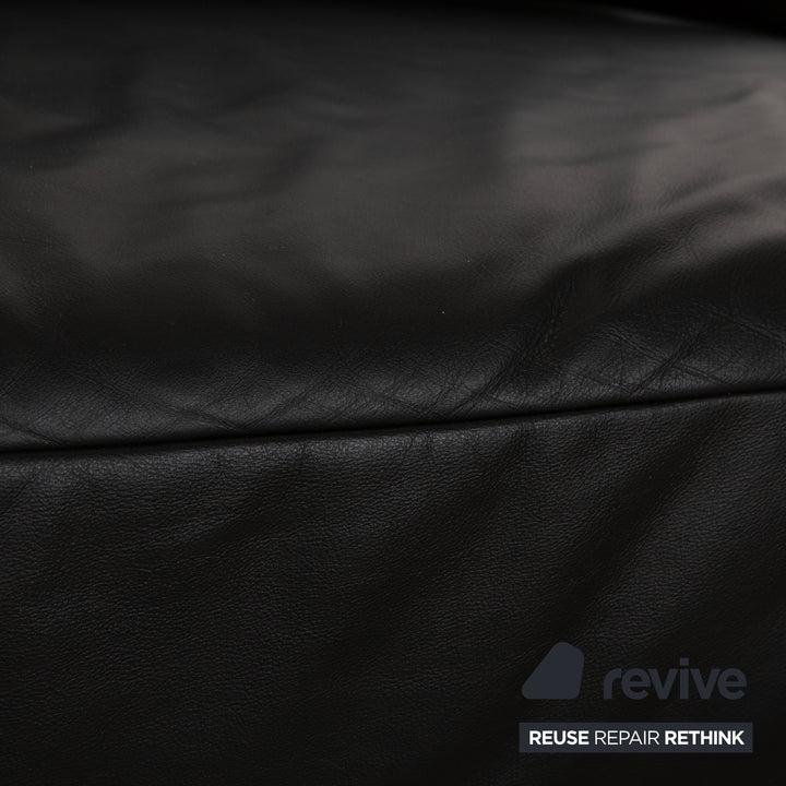 Koinor Volare Leder Zweisitzer Schwarz manuelle Funktion Sofa Couch