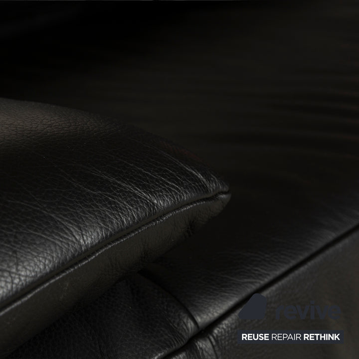 Koinor Volare Leder Zweisitzer Schwarz manuelle Funktion Sofa Couch