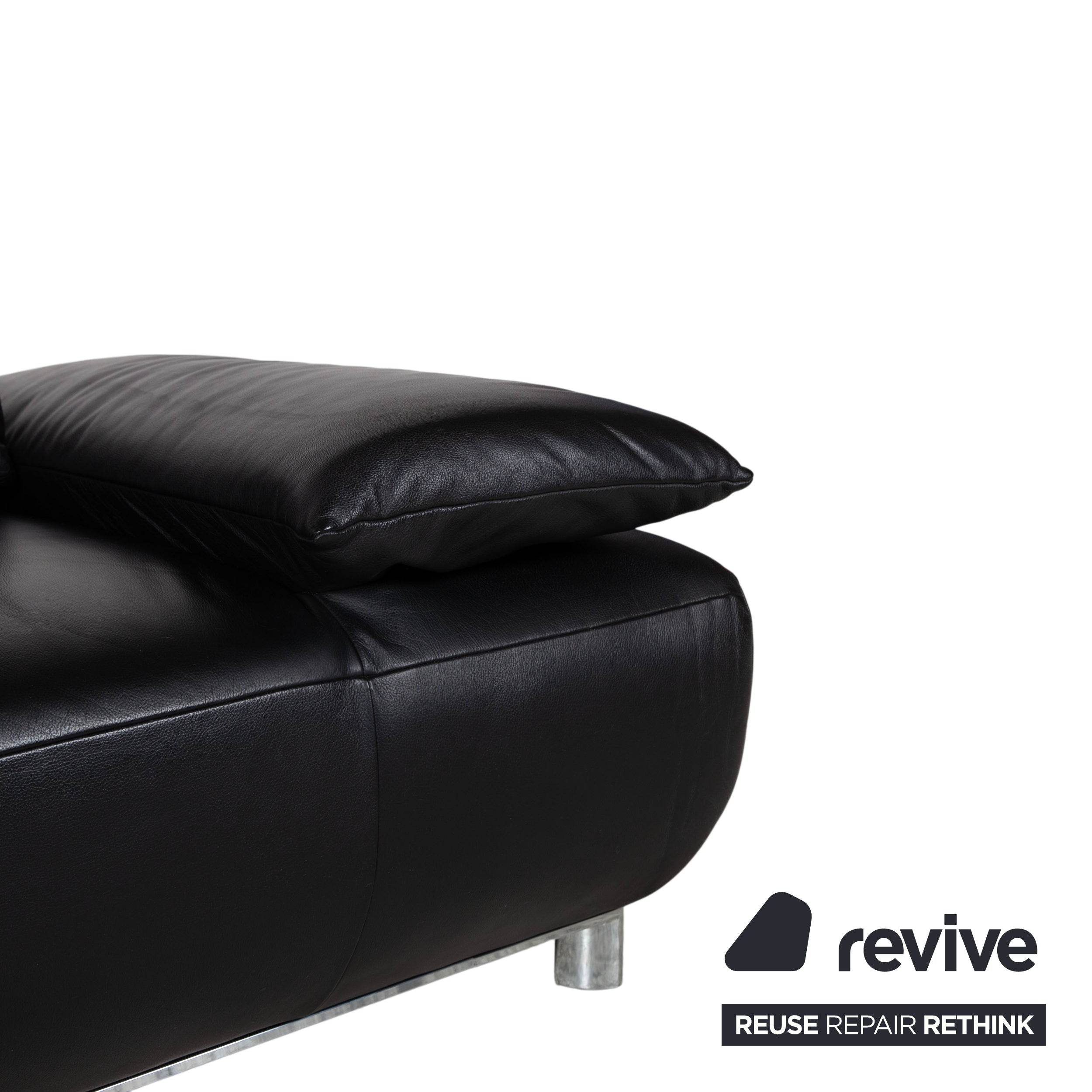 Koinor Volare Leder Zweisitzer Schwarz manuelle Funktion Sofa Couch