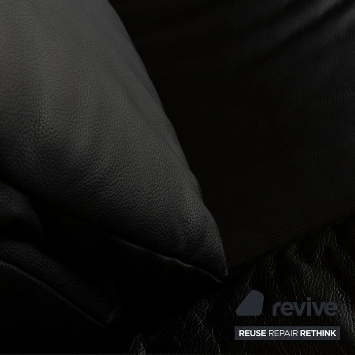 Koinor Volare Leder Zweisitzer Schwarz manuelle Funktion Sofa Couch