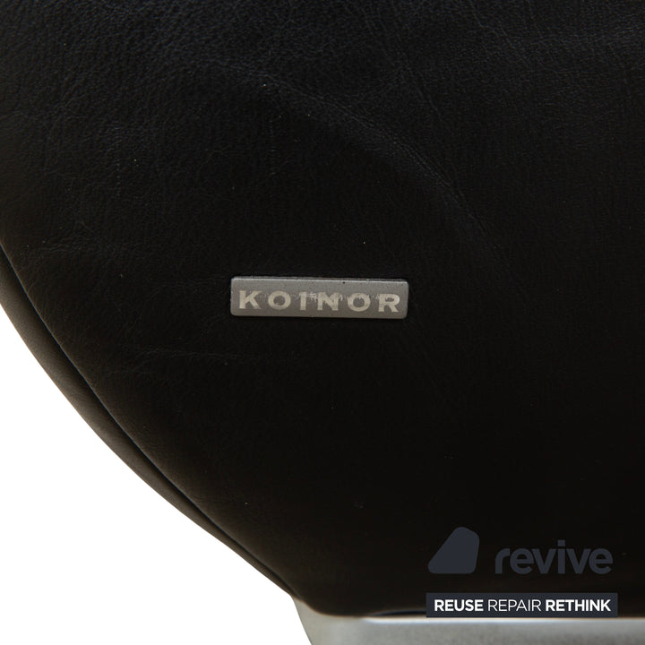 Koinor Volare Leder Zweisitzer Schwarz manuelle Funktion Sofa Couch