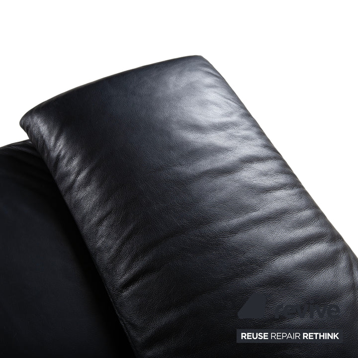 Koinor Volare Zweisitzer Leder Sofa Schwarz Couch manuelle Funktion