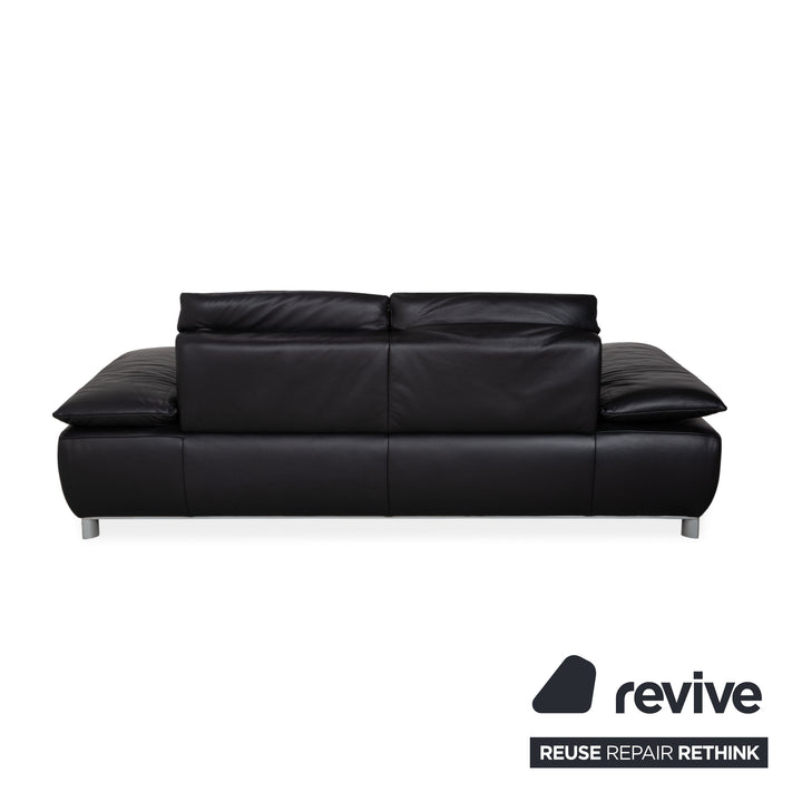 Koinor Volare Zweisitzer Leder Sofa Schwarz Couch manuelle Funktion