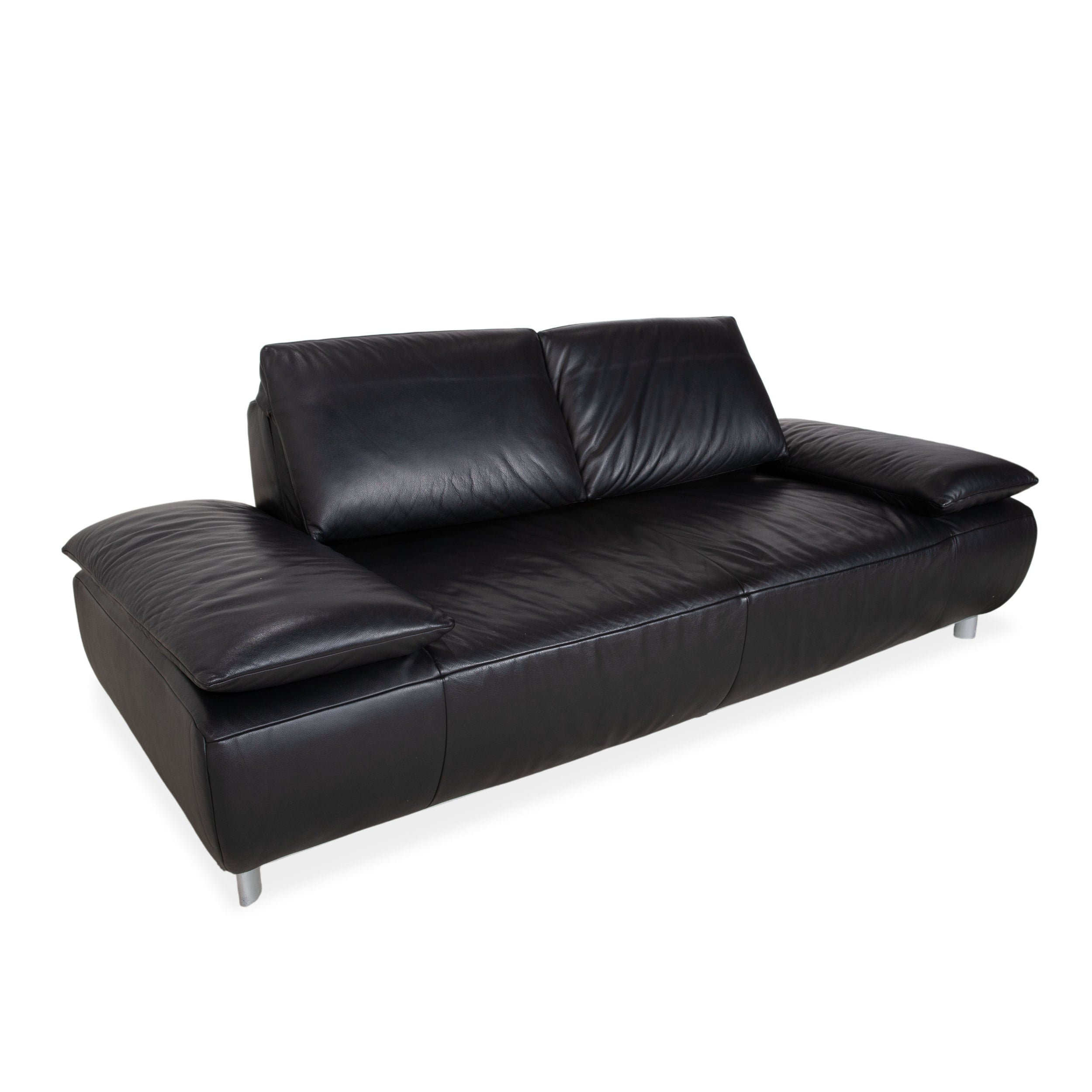 Koinor Volare Zweisitzer Leder Sofa Schwarz Couch manuelle Funktion