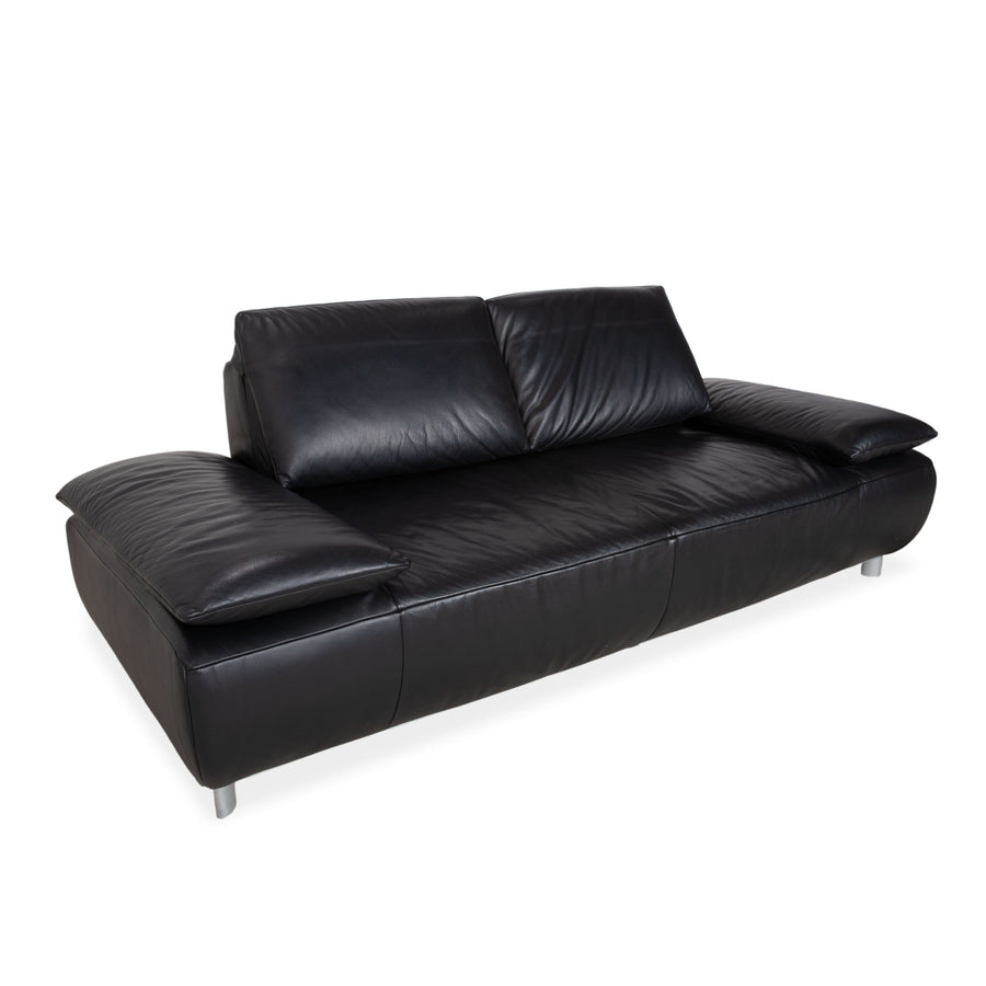 Koinor Volare Zweisitzer Leder Sofa Schwarz Couch manuelle Funktion