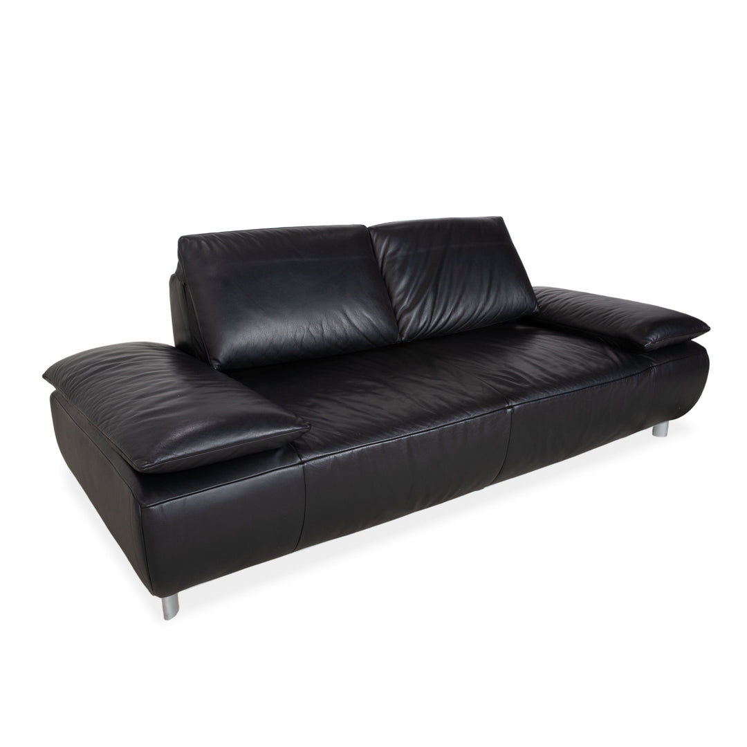 Koinor Volare Zweisitzer Leder Sofa Schwarz Couch manuelle Funktion