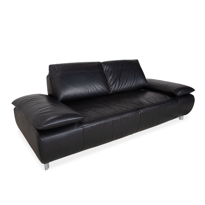 Koinor Volare Zweisitzer Leder Sofa Schwarz Couch manuelle Funktion
