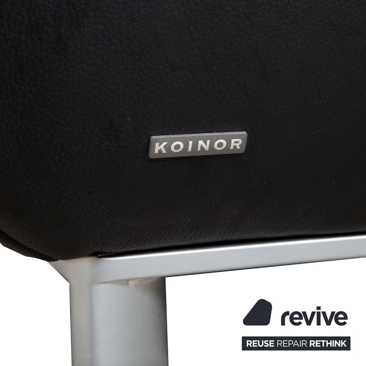 Koinor Volare Zweisitzer Leder Sofa Schwarz Couch manuelle Funktion