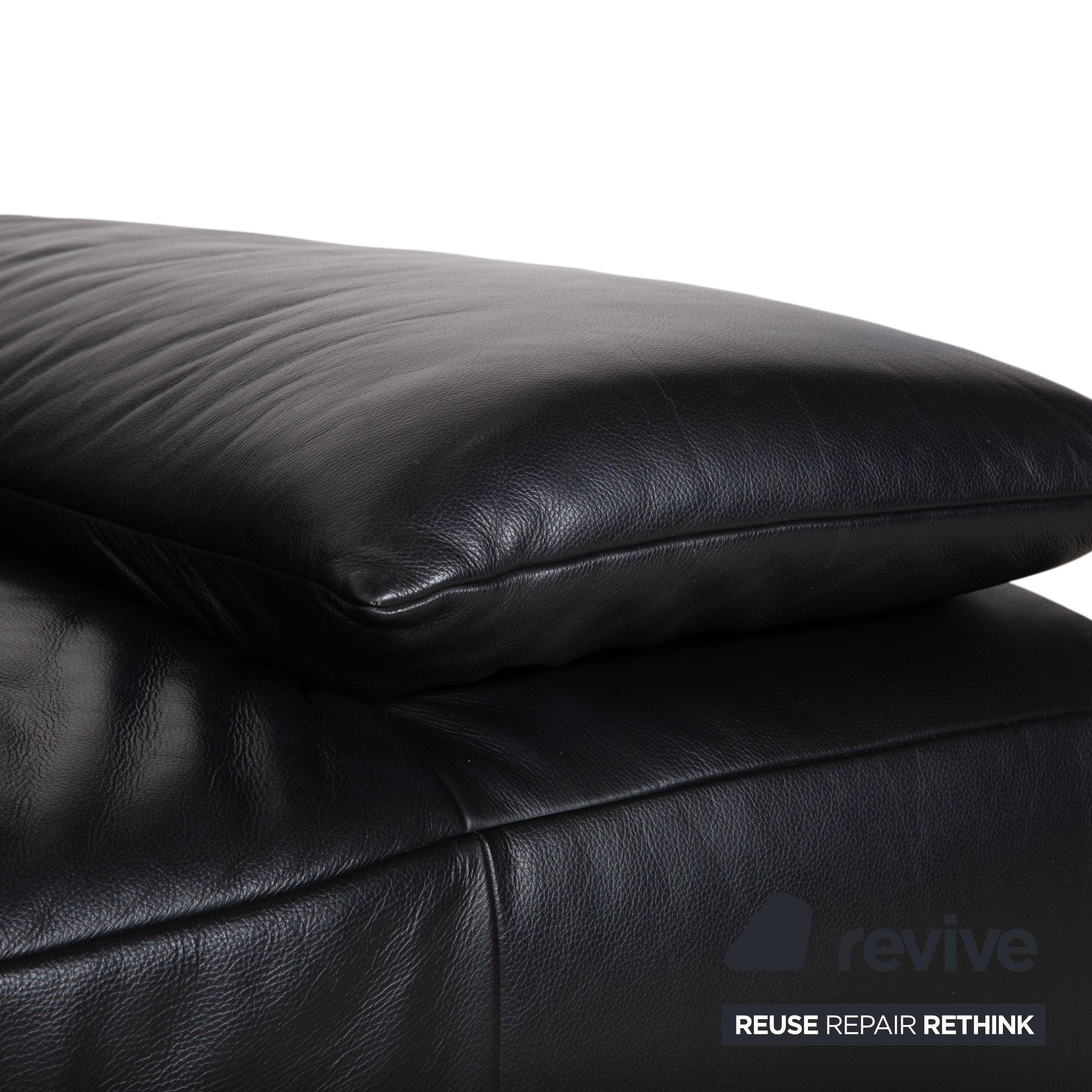 Koinor Volare Zweisitzer Leder Sofa Schwarz Couch manuelle Funktion