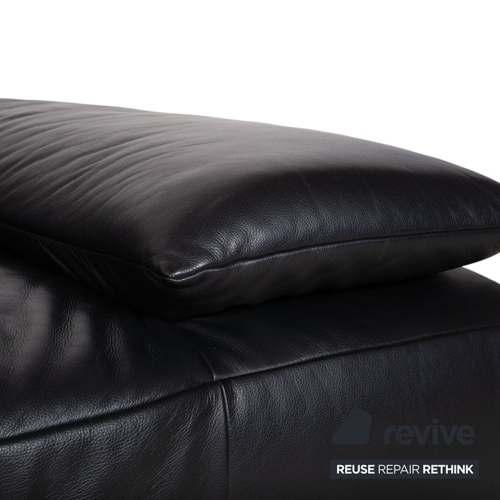 Koinor Volare Zweisitzer Leder Sofa Schwarz Couch manuelle Funktion