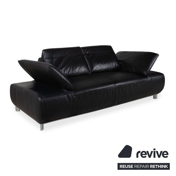 Koinor Volare Zweisitzer Leder Sofa Schwarz Couch manuelle Funktion