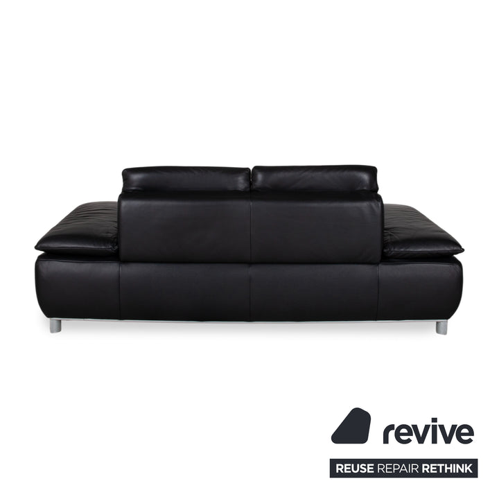 Koinor Volare Zweisitzer Leder Sofa Schwarz Couch manuelle Funktion