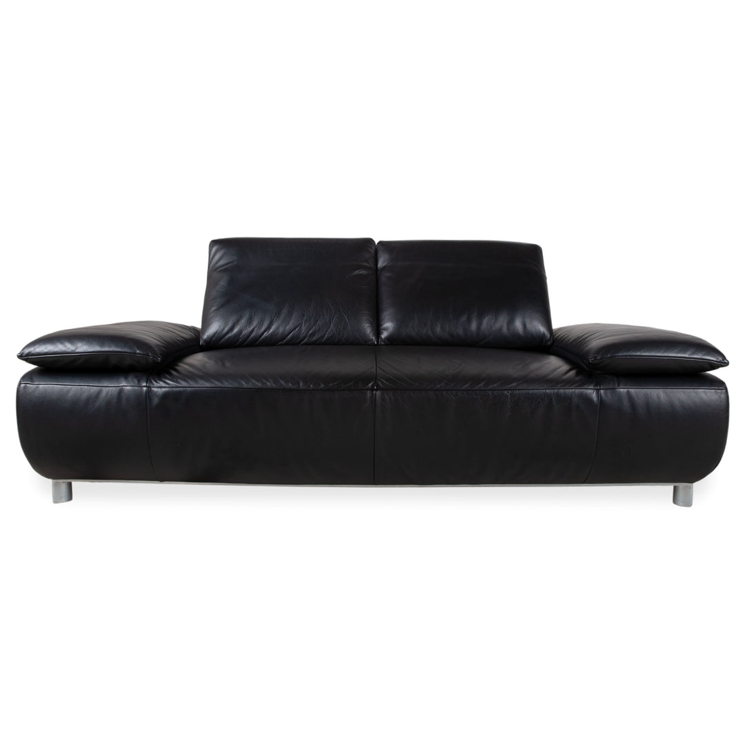 Koinor Volare Zweisitzer Leder Sofa Schwarz Couch manuelle Funktion