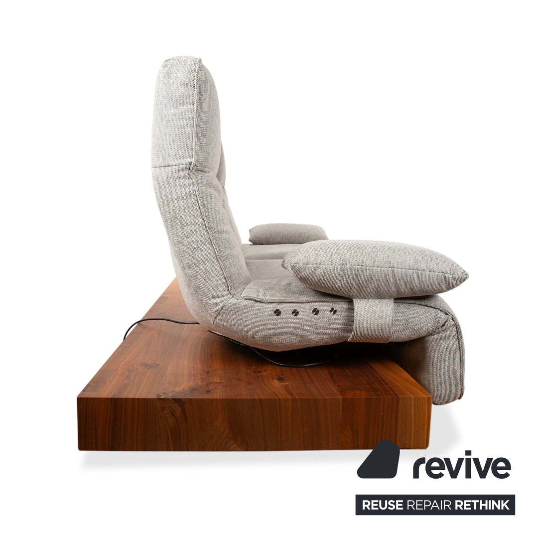 Koinor WAVE 3 Stoff Zweisitzer elektrische Funktion Grau Sofa Couch