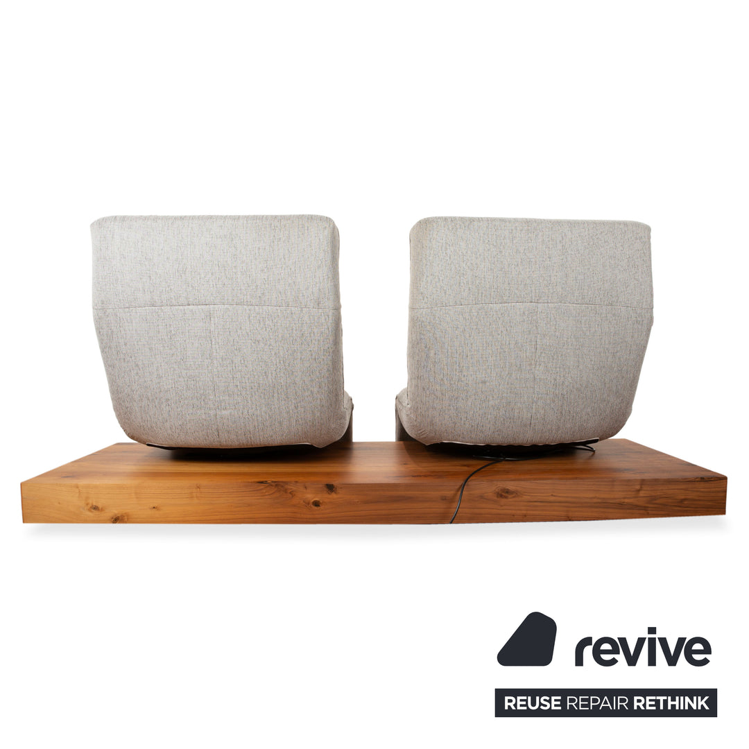 Koinor WAVE 3 Stoff Zweisitzer elektrische Funktion Grau Sofa Couch