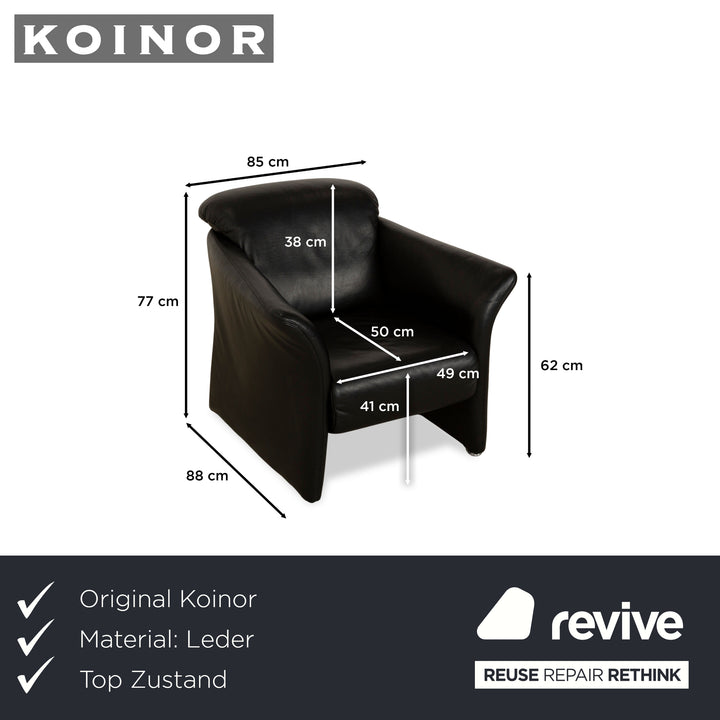 Koinor Wendy Leather Armchair Black