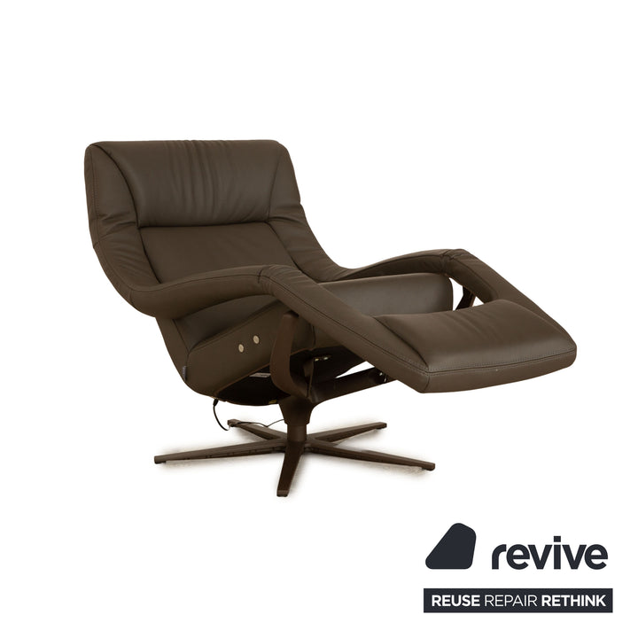 Koinor YOKO NO.5 Leather Armchair Gray Electric Function Relaxation Chair