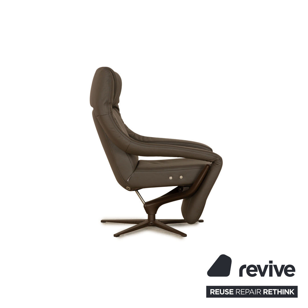 Koinor YOKO NO.5 Leather Armchair Gray Electric Function Relaxation Chair