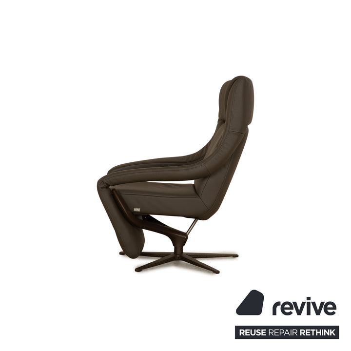 Koinor YOKO NO.5 Leather Armchair Gray Electric Function Relaxation Chair