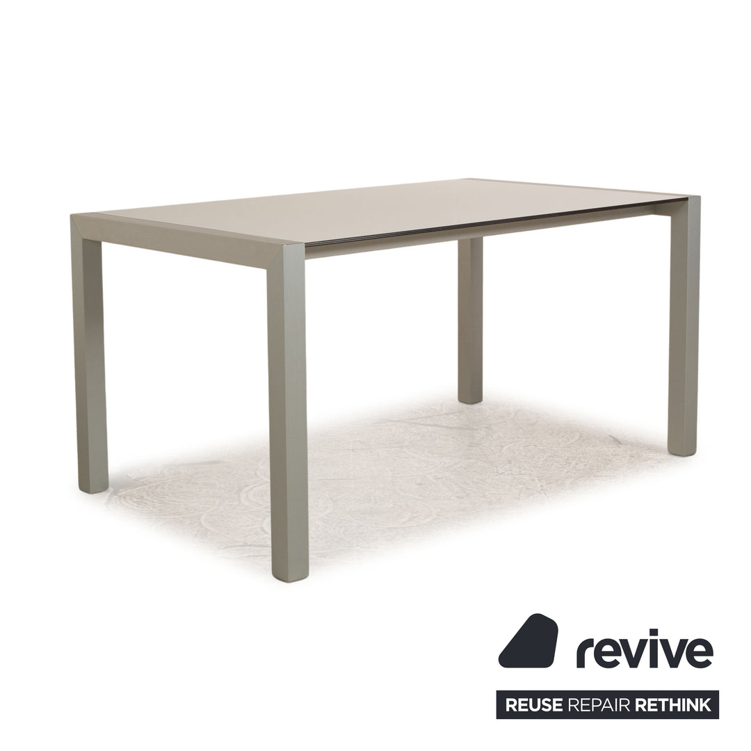 Contrast wood dining table white manual function 150-260 x 90 x 75 cm